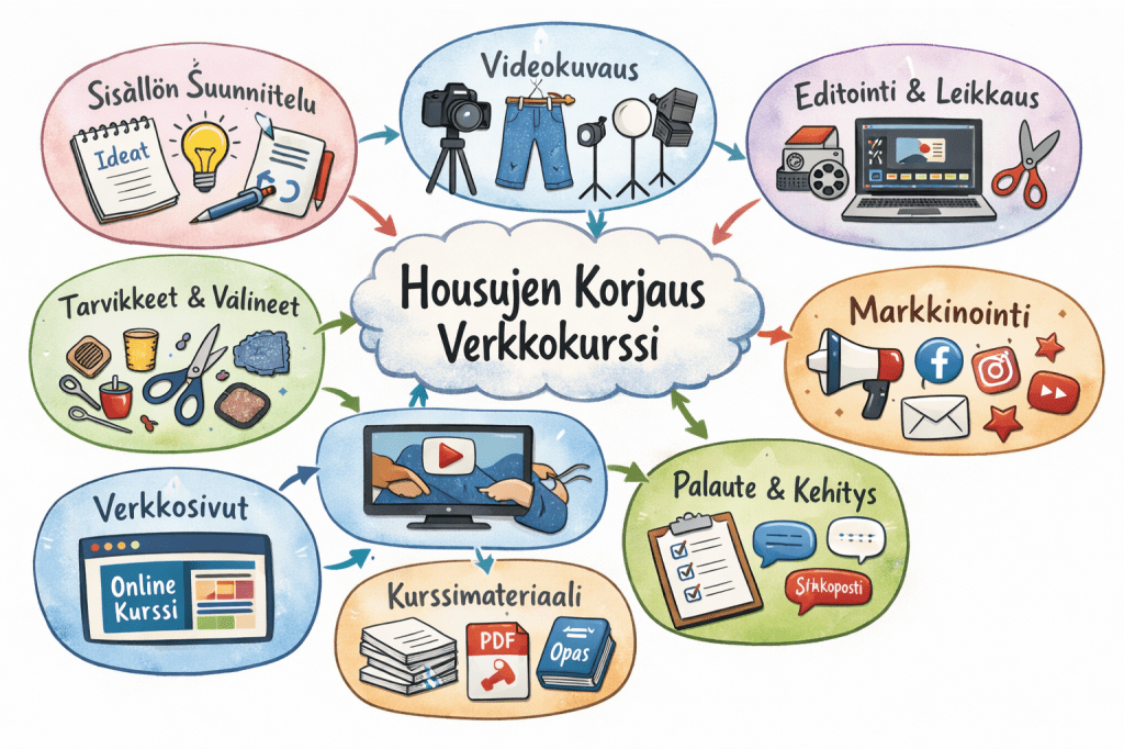 Näin verkkokurssi rakentuu